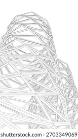 Edificio moderno. Fondo arquitectónico Ilustración 3D