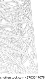 Edificio moderno. Fondo arquitectónico Ilustración 3D