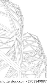 Edificio moderno. Fondo arquitectónico Ilustración 3D