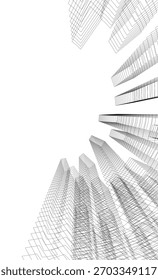 Modern building. Architectural background 3D illustration