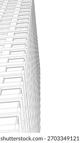 Edificio moderno. Fondo arquitectónico Ilustración 3D