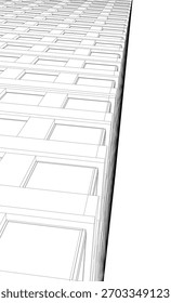 Modern building. Architectural background 3D illustration