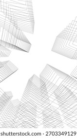 Edificio moderno. Fondo arquitectónico Ilustración 3D