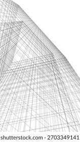 Modernes Gebäude. Architektonischer Hintergrund 3D-Illustration