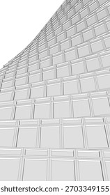 Edificio moderno. Fondo arquitectónico Ilustración 3D