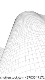 Modernes Gebäude. Architektonischer Hintergrund 3D-Illustration