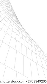 Edifício moderno. Ilustração em 3D do plano de fundo arquitetônico
