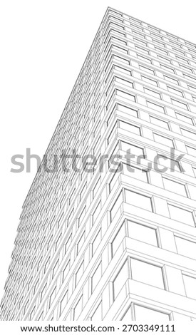 Modern building. Architectural background 3D illustration