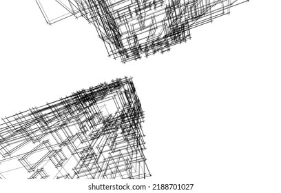 Modern building architectural background vector illustration