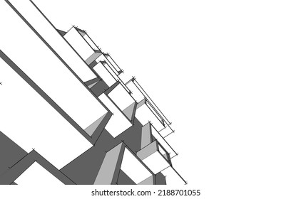 Modern building architectural background vector illustration