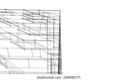 Modern building architectural background vector illustration