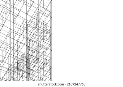 Modern building architectural background vector illustration