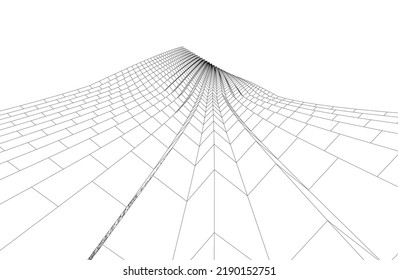 Modern building architectural background vector illustration
