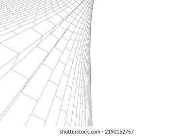 Modernes Gebäude, architektonischer Hintergrund, Vektorgrafik