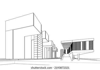 Ilustración moderna del plano arquitectónico