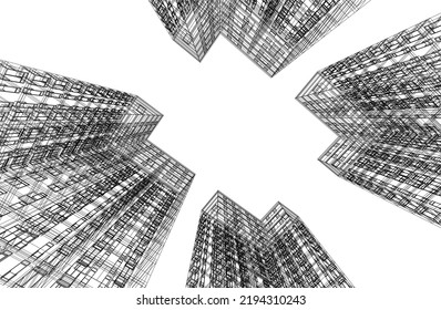 Moderne Bauarchitektur, Vektorgrafik