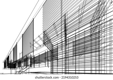 Ilustración moderna del plano arquitectónico