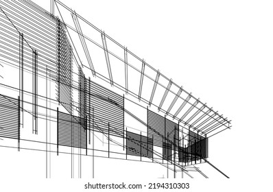 Ilustración moderna del plano arquitectónico