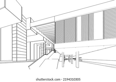Ilustración moderna del plano arquitectónico