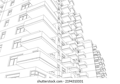 Ilustración moderna del plano arquitectónico