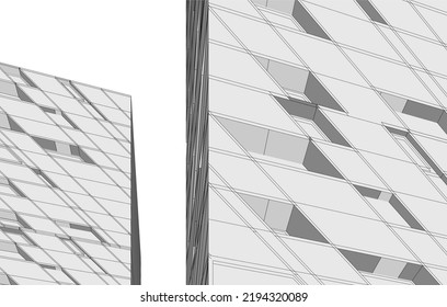 Moderne Bauarchitektur, Vektorgrafik