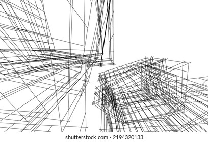 Ilustración moderna del plano arquitectónico