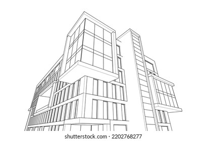 Ilustración moderna del plano arquitectónico