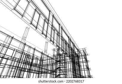 Ilustración moderna del plano arquitectónico