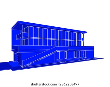 Moderne Bauarchitektur, Vektorgrafik