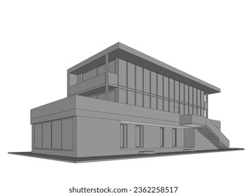 Moderne Bauarchitektur, Vektorgrafik