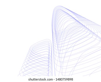 Modern building architecture 3d illustration