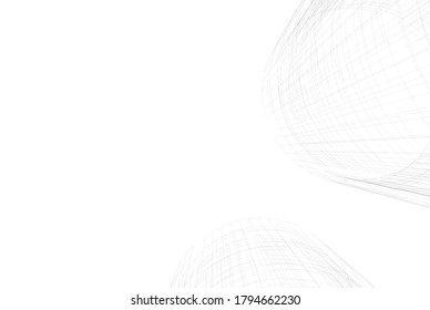 Modern building architecture 3d vector illustration