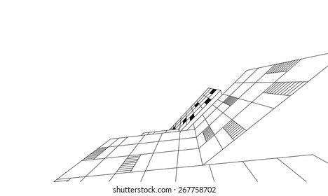 Modern building. Architecture background