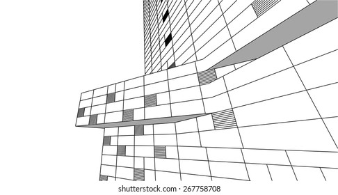 Modern building. Architecture background