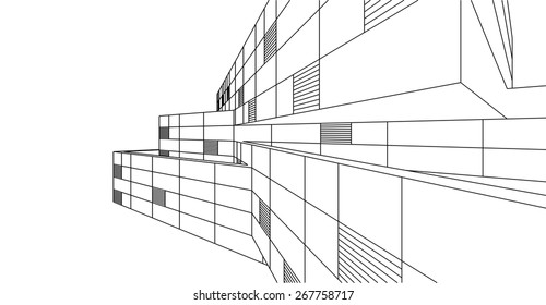 Modern building. Architecture background