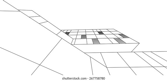 Modern building. Architecture background