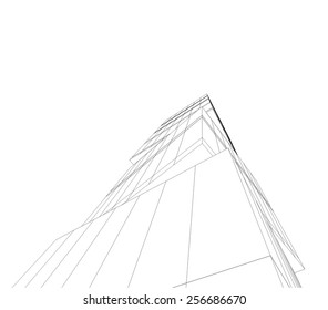 Modern building architecture. Geometric background.