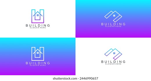 modern building architecture logo design