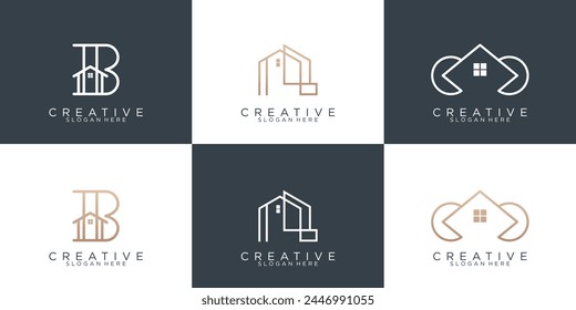 modern building architecture logo design	