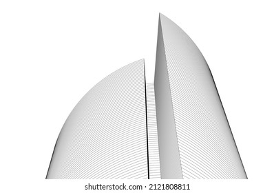 Moderne Bauarchitektur, Vektorgrafik