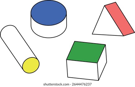 Vector moderno de la ilustración de los bloques de construcción con las Formas geométricas