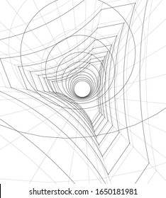 Modernes Baukonzept. Architektur 3d