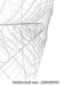 Modernes Baukonzept. Architektur 3d