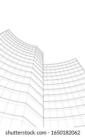 Modern building concept. Architecture 3d