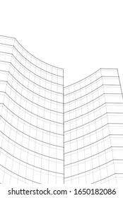 Modern building concept. Architecture 3d