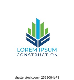 Edificio moderno Construcción logo Plantilla, conveniente para la construcción inmobiliaria Construcción Logo Vector
