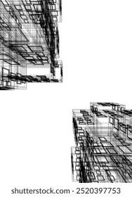 Renderización 3D de diseño de edificio moderno 