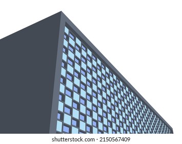 Dibujo vectorial de fachada de construcción moderna