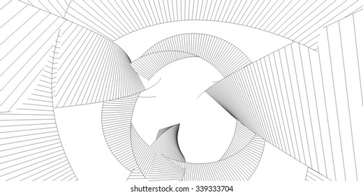 Modern building. Futuristic architecture