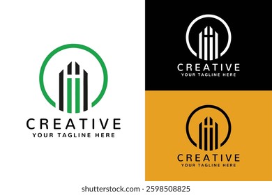 Modern building and home logo design